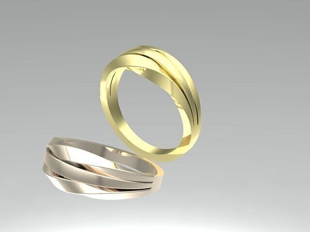 Twisted ring 3D print model