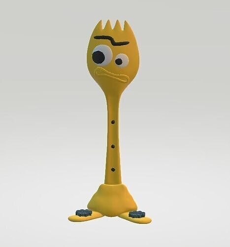 cartoon spork  3D print model