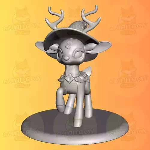 Lumora The Enchanted Fawn of the Moonlit Grove Chibi Kawaii