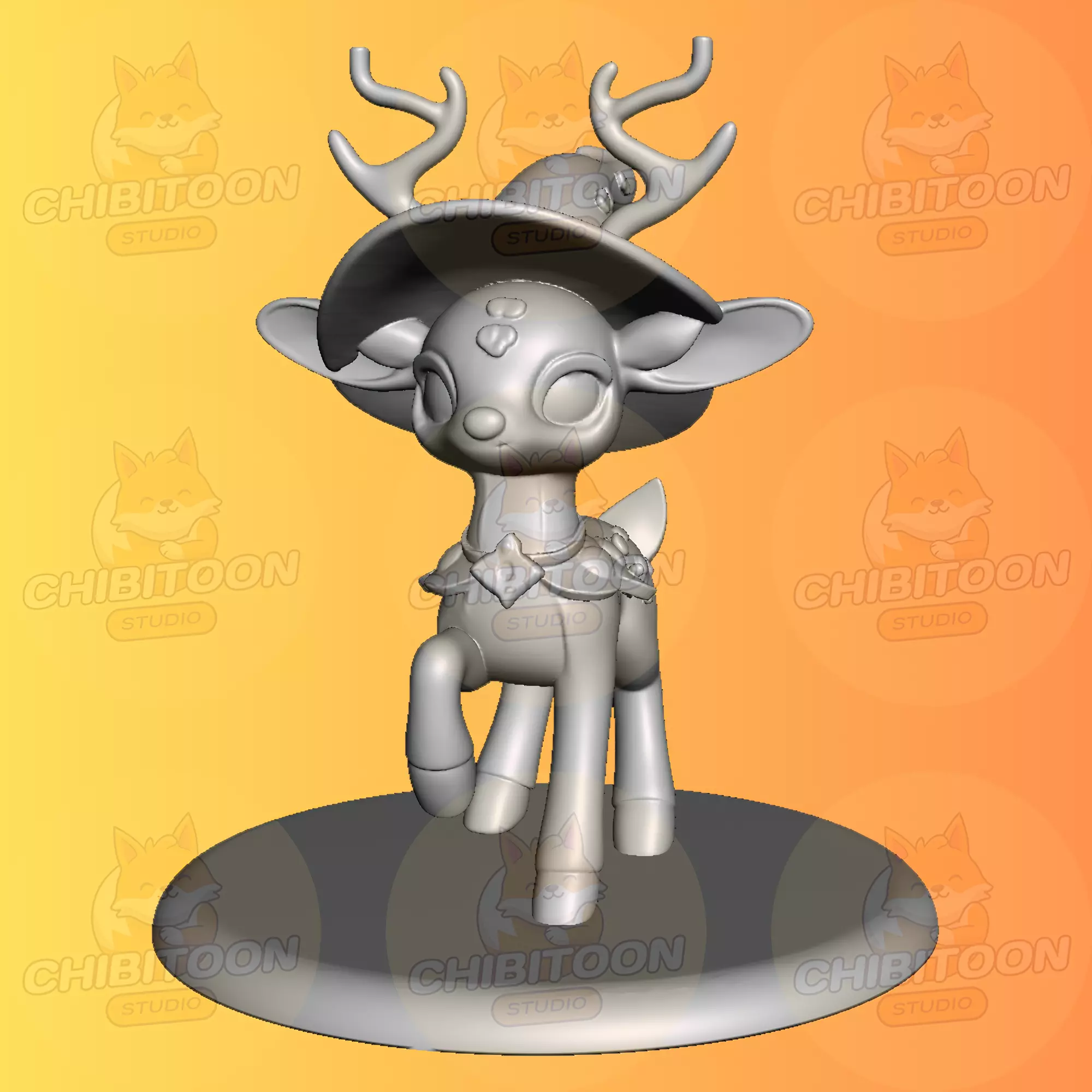 Lumora The Enchanted Fawn of the Moonlit Grove Chibi Kawaii 3D print model