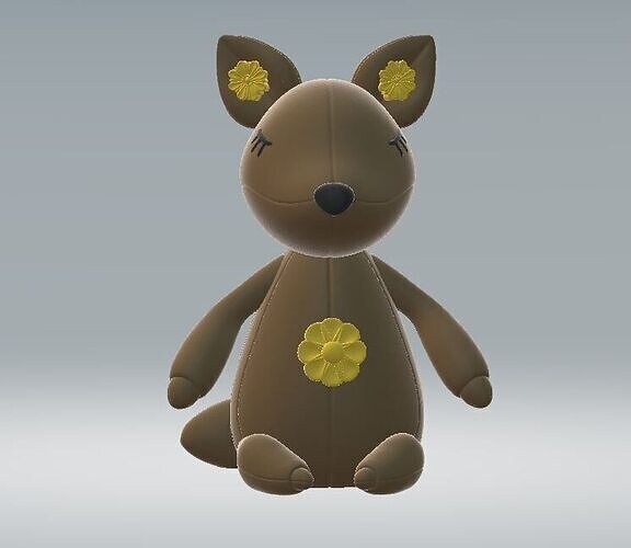 cartoon kangaroo cute  3D print model