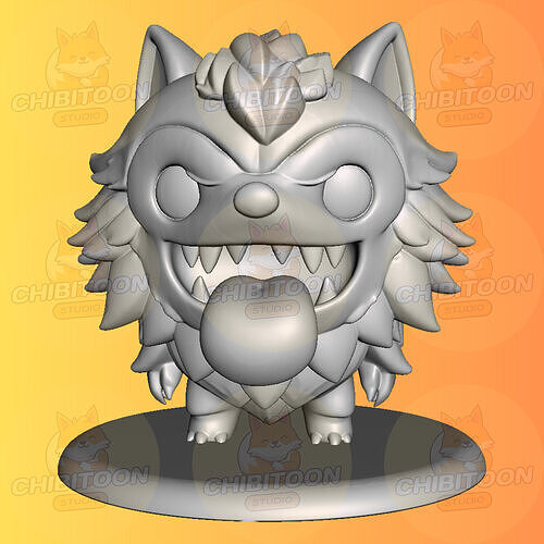 Lyko The Werewolf Trickster of the Midnight Woods Chibi Kawaii 3D print model