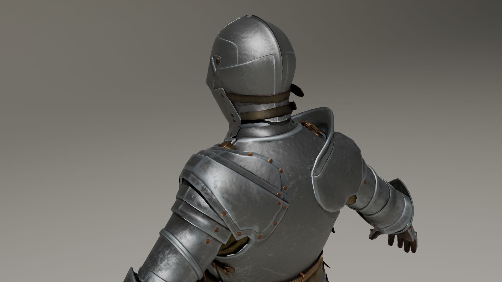 Ghotic Knight Low-poly 3D model_6