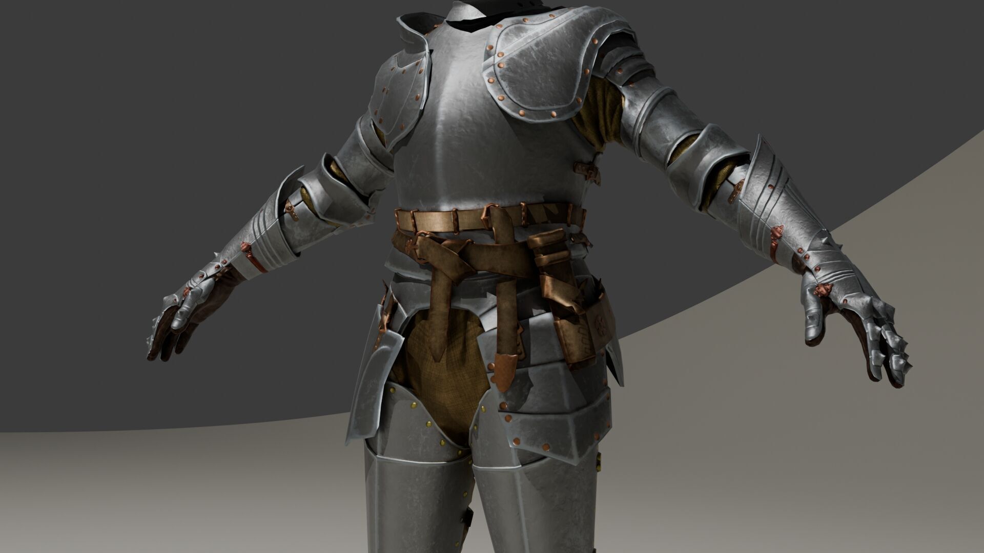 Ghotic Knight Low-poly 3D model_2