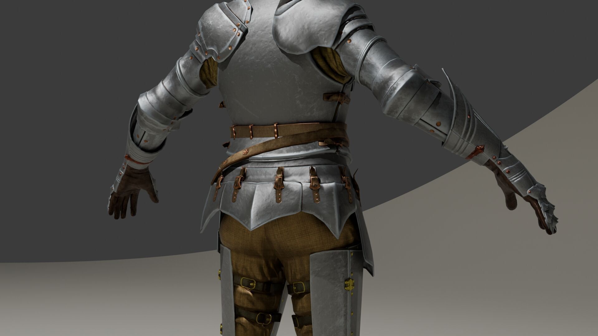 Ghotic Knight Low-poly 3D model_5