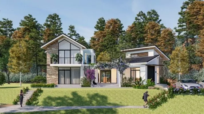 Modern House Exterior  3D model_0