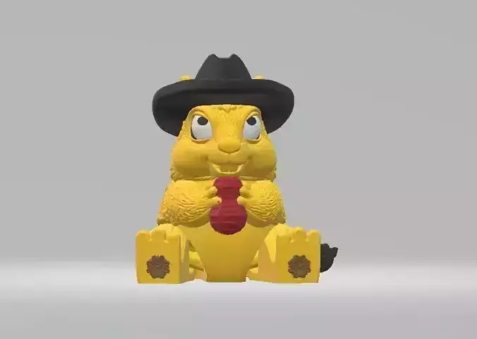 cartoon squirrel  3D print model