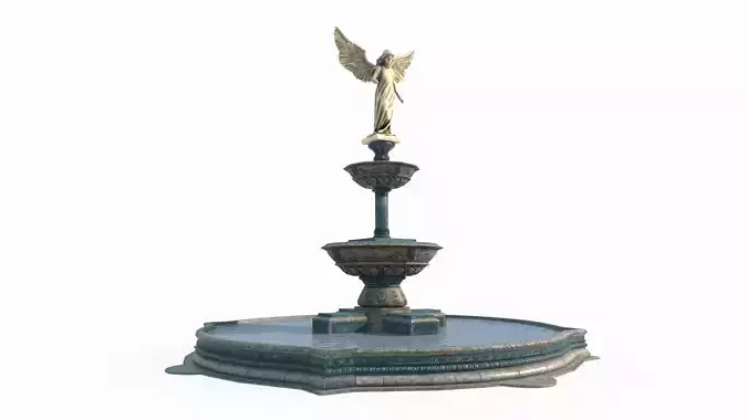 Park Decoration Architecture Angel Statue Fountain