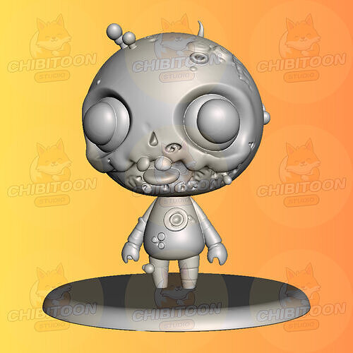 Moldie The Rottenly Adorable Mini Zombie Chibi Kawaii 3D print model
