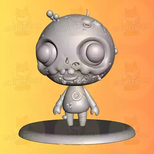 Moldie The Rottenly Adorable Mini Zombie Chibi Kawaii 3D print model