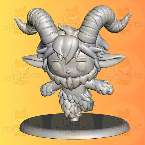 Panlin The Mischievous Forest Melody Chibi Kawaii 3D print model