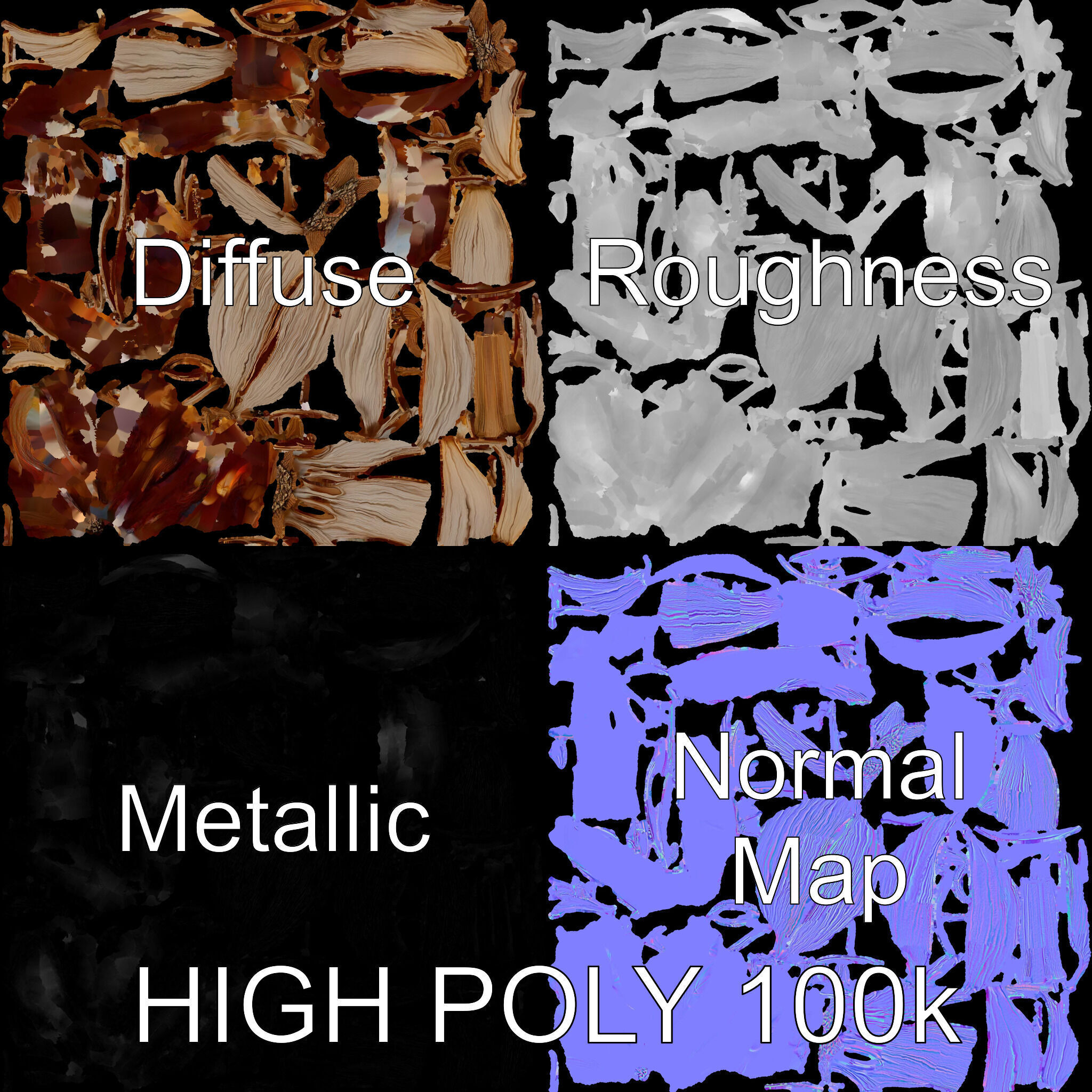 Decorative Seed Pod Model Pack for Realistic Rendering Low-poly 3D model_4