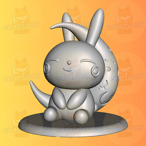 Lunette The Dreamy Moon Bunny Chibi Kawaii 3D print model