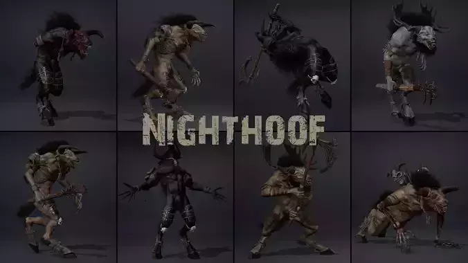 Nighthoof Low-poly 3D model
