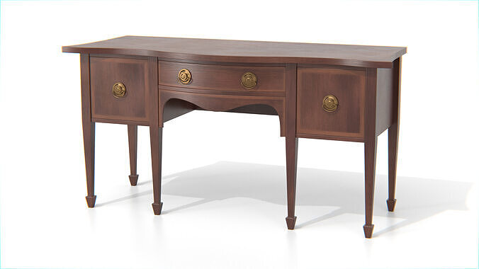 Antique Wooden Console Table Low-poly 3D model