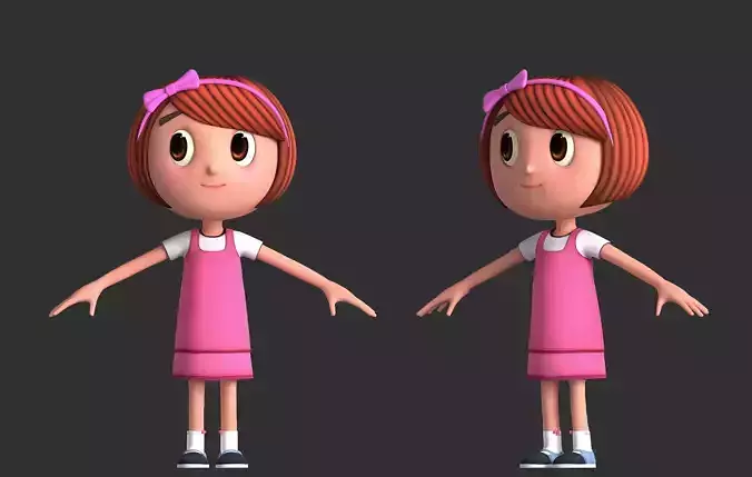 cartoon girl child