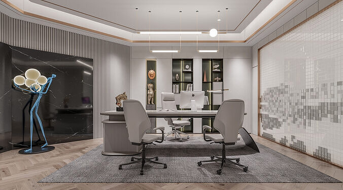  Office interior scene 59 3D model
