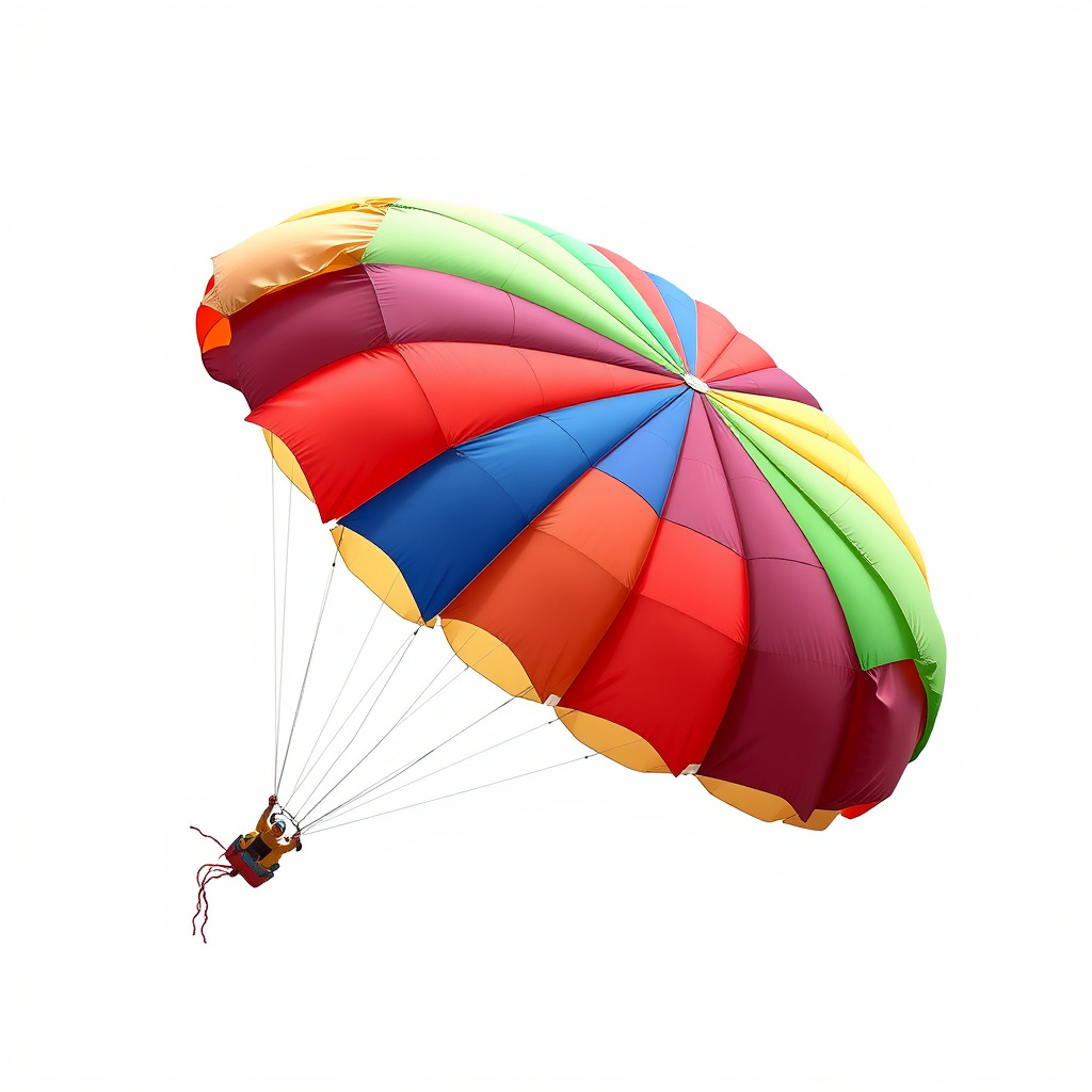 Colorful Parachute D Model Pack Low-poly 3D model_3