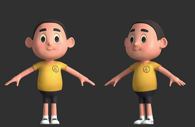 cartoon boy child 3D model