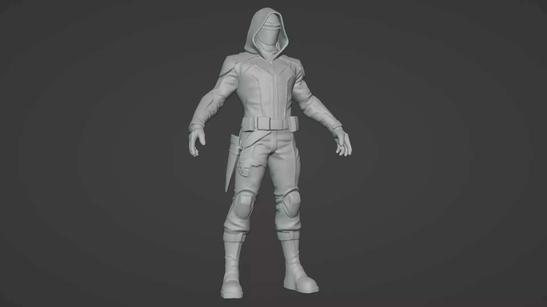 Futuristic Cybernetic Warrior Bust - 3D Printable 3D print model