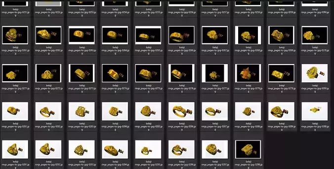 100 pis Tirupati Balaji Ring 3D print model