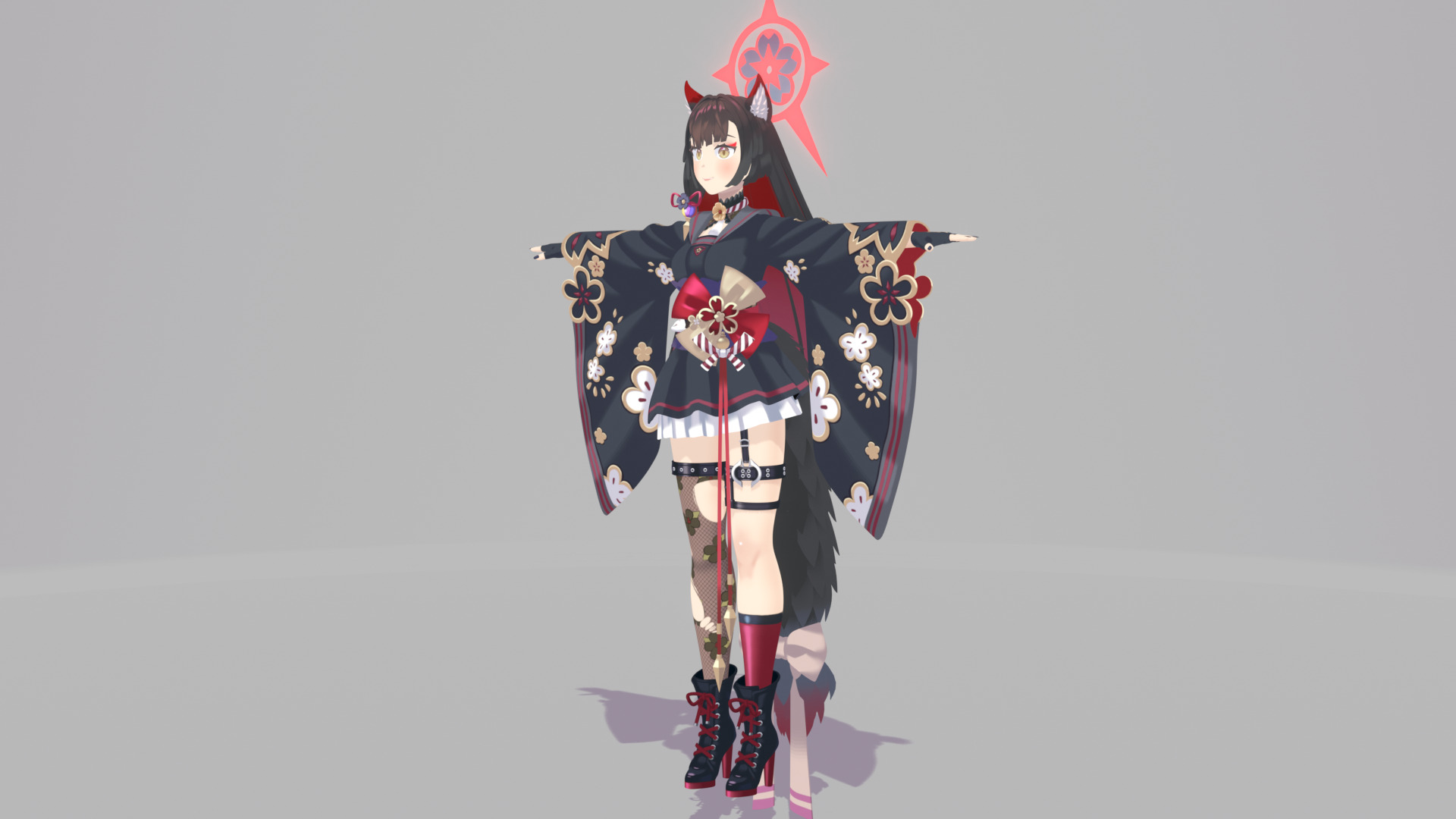 Kosaka Wakamo - Game Character 3D model  3D model_5