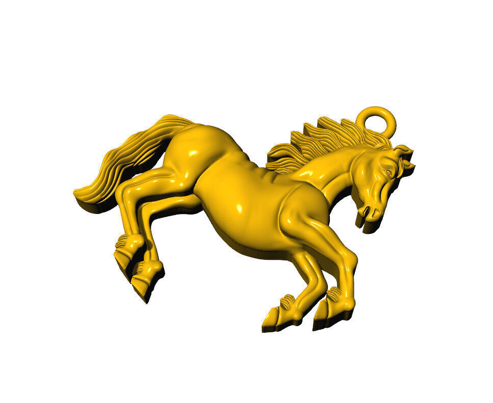 Horse Pendent  3D print model_2