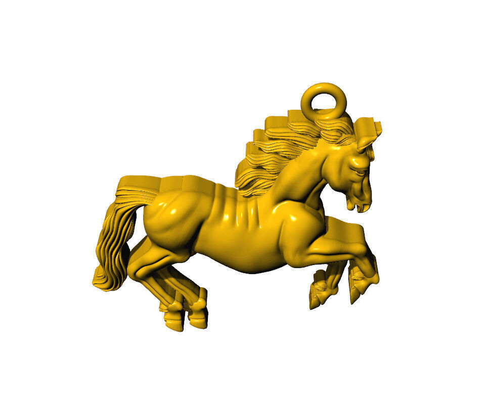 Horse Pendent  3D print model_4