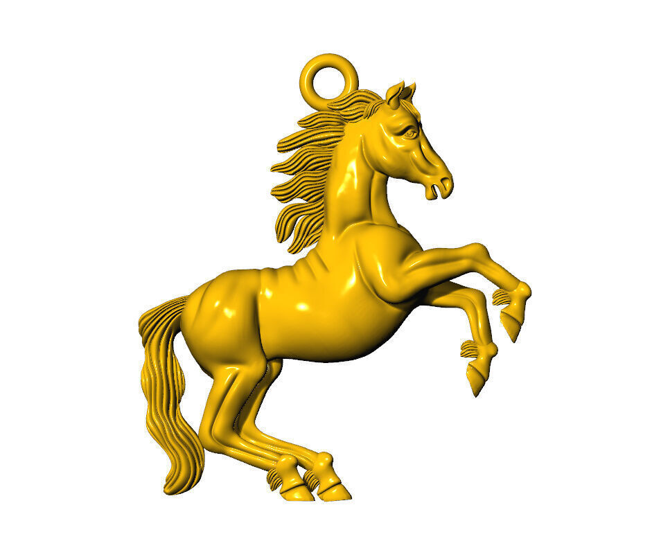Horse Pendent  3D print model_1
