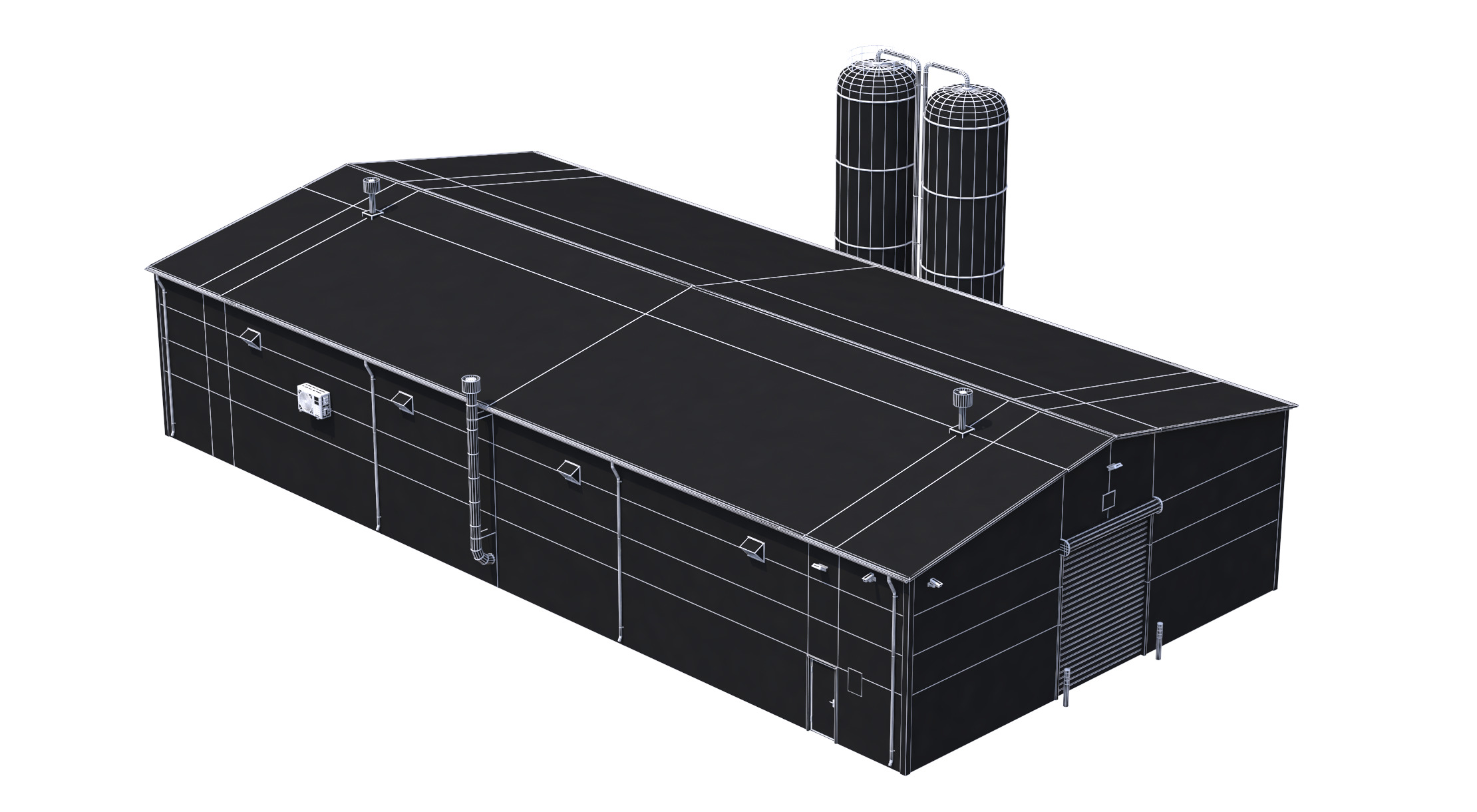 Industrial Building 6 Low-poly 3D model_10