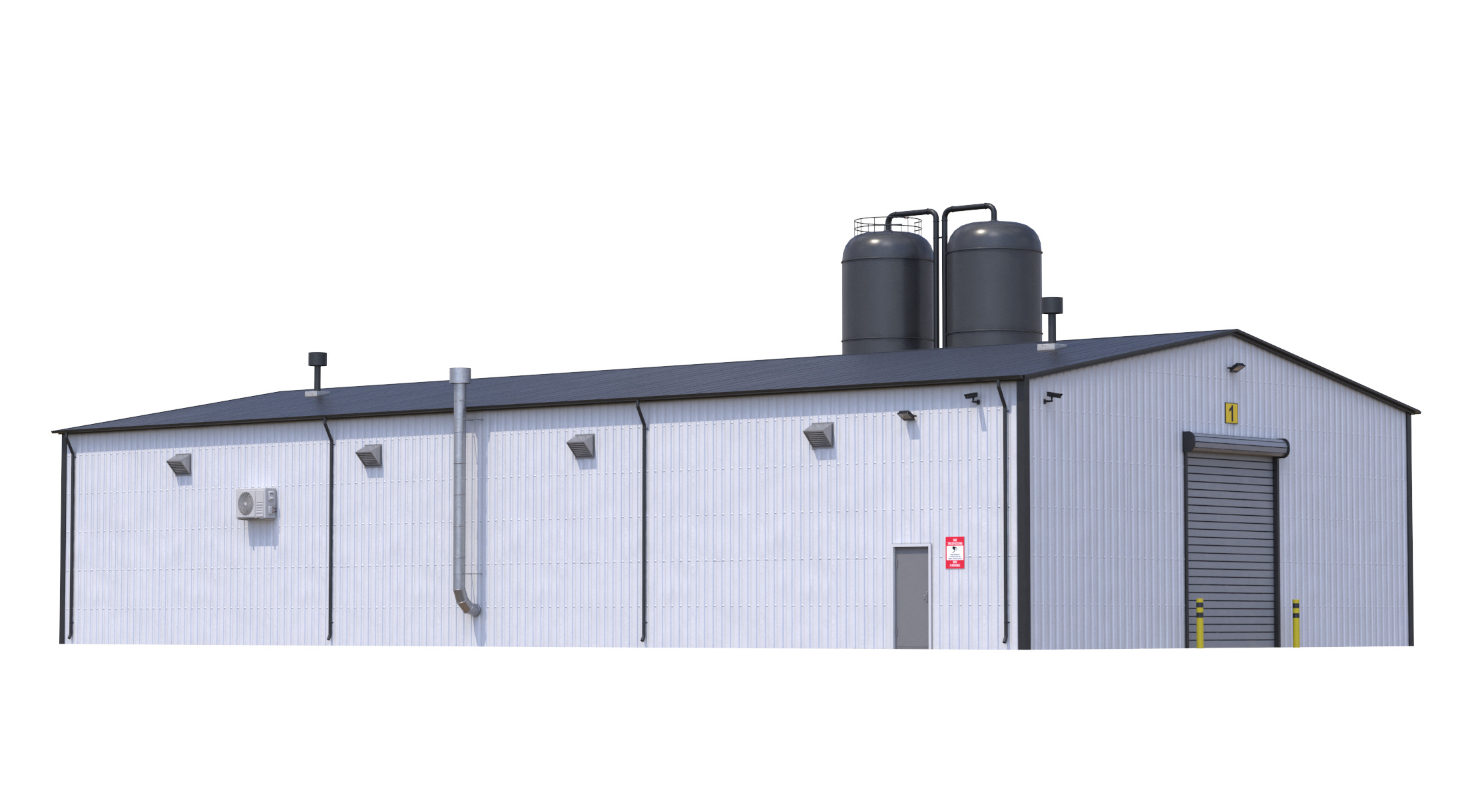 Industrial Building 6 Low-poly 3D model_5