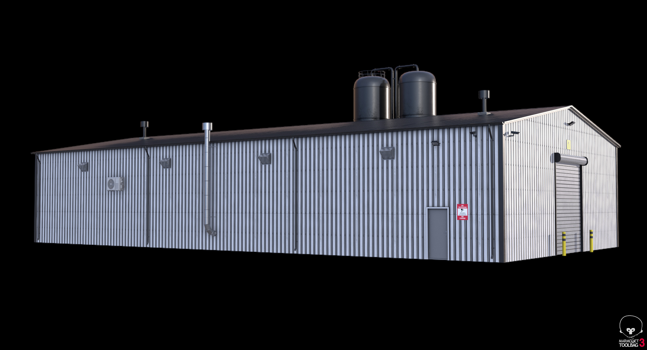 Industrial Building 6 Low-poly 3D model_15