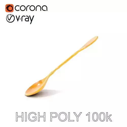 Gold DoubleEnded Spoon D Model Pack