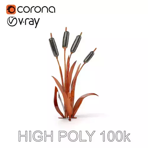 Metallic Cattail Model Pack for Realistic Nature Scenes