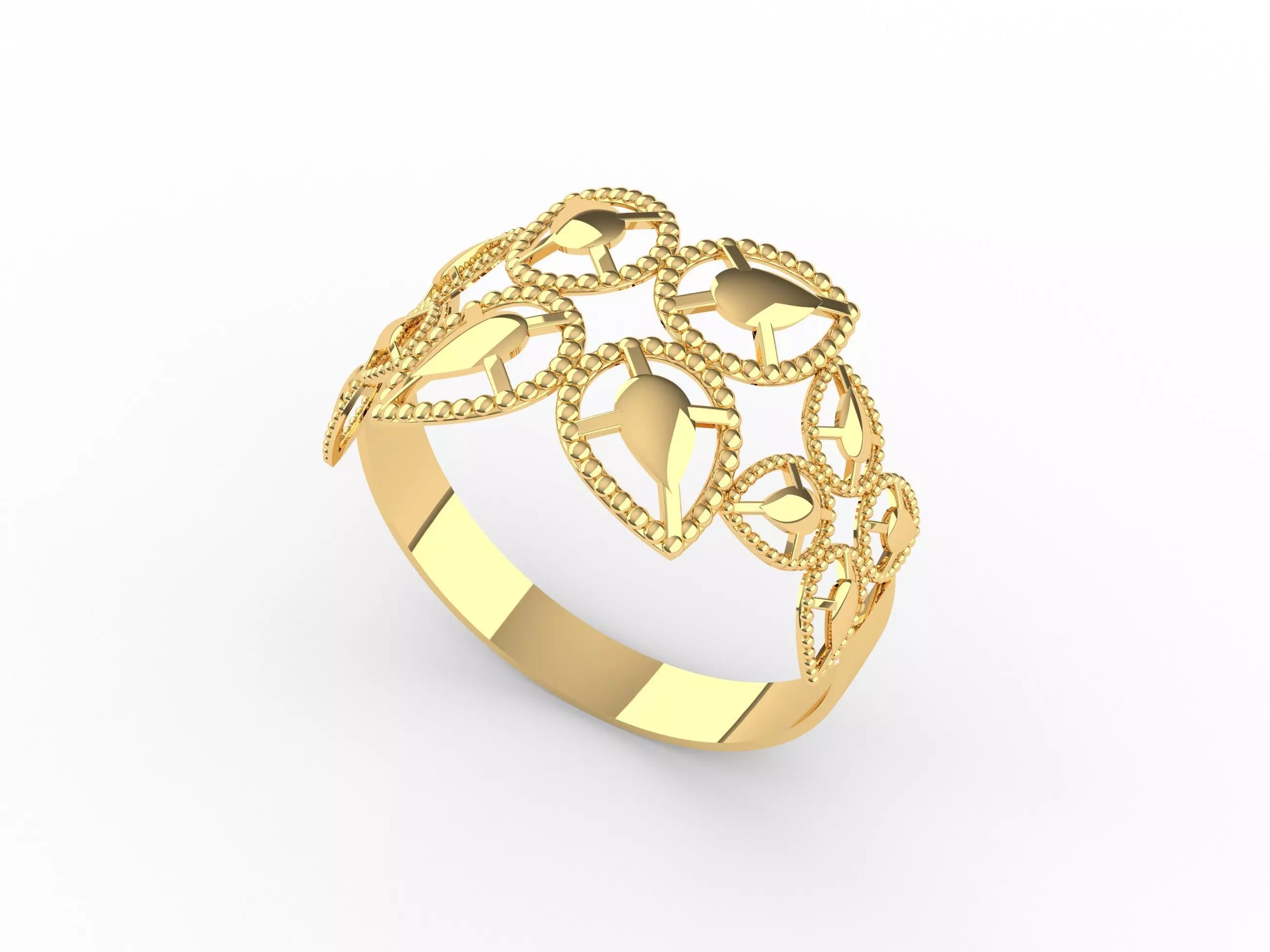 Turkish design new ring dubai gold 3D print model