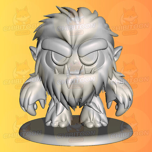 Frosti The Snow Yeti Chibi Kawaii 3D print model
