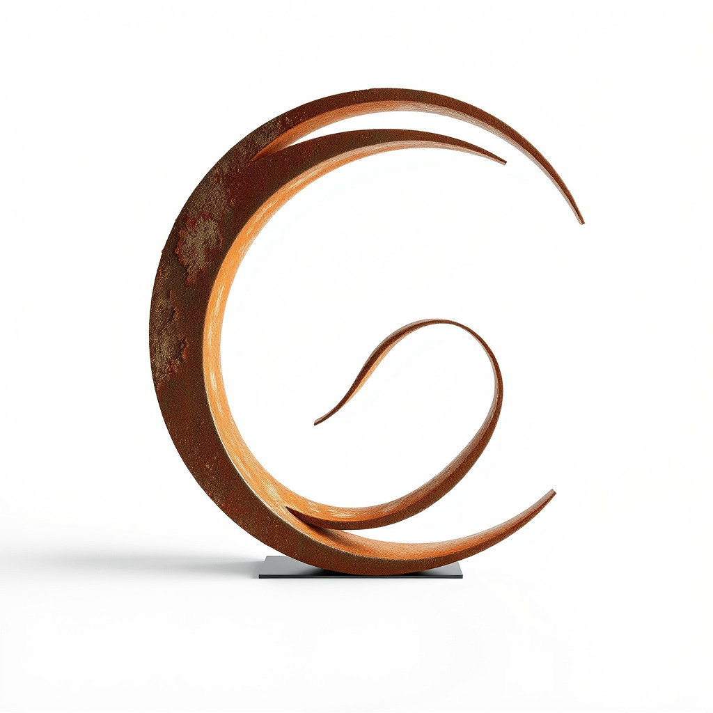 Abstract Metal Sculpture Model Pack Low-poly 3D model_3