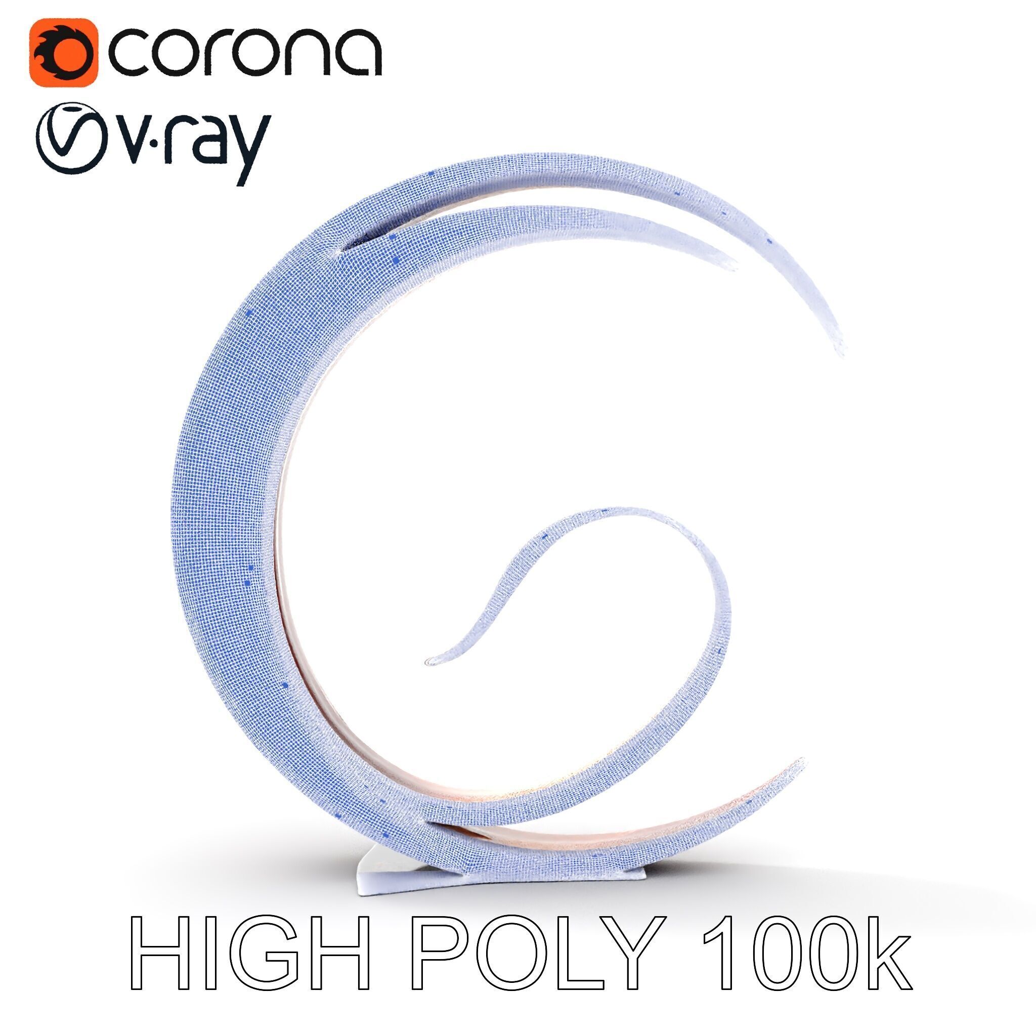 Abstract Metal Sculpture Model Pack Low-poly 3D model_30