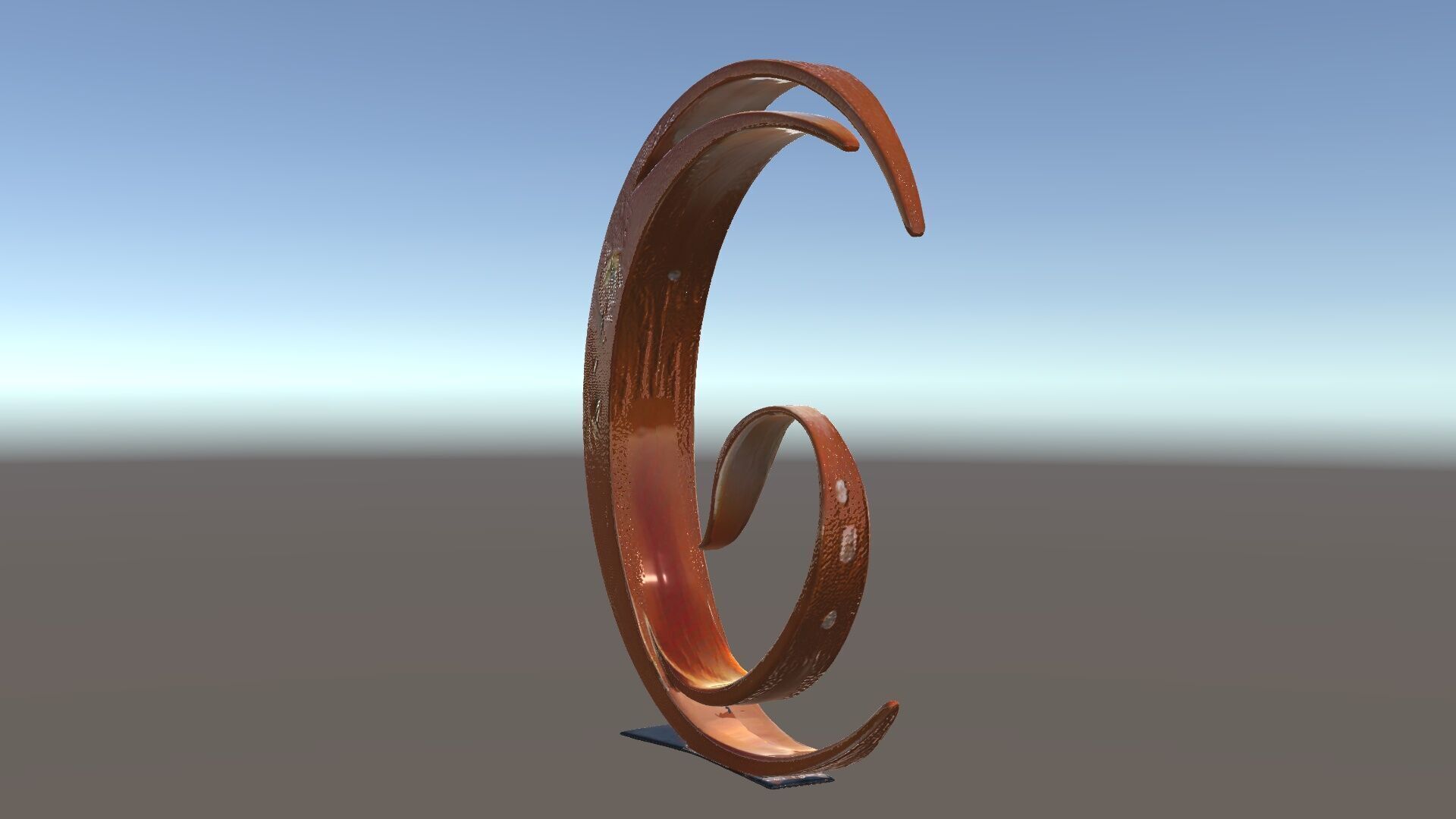 Abstract Metal Sculpture Model Pack Low-poly 3D model_6