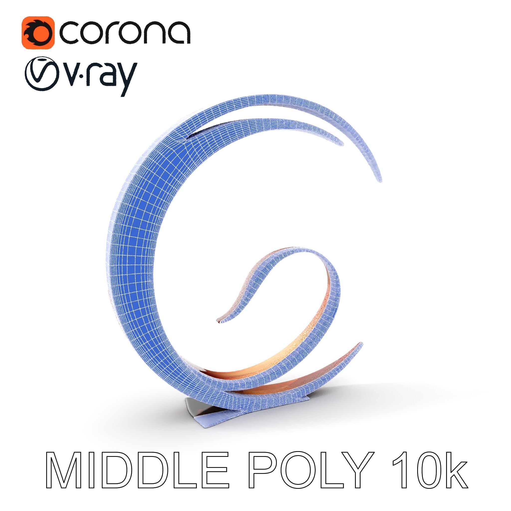 Abstract Metal Sculpture Model Pack Low-poly 3D model_25