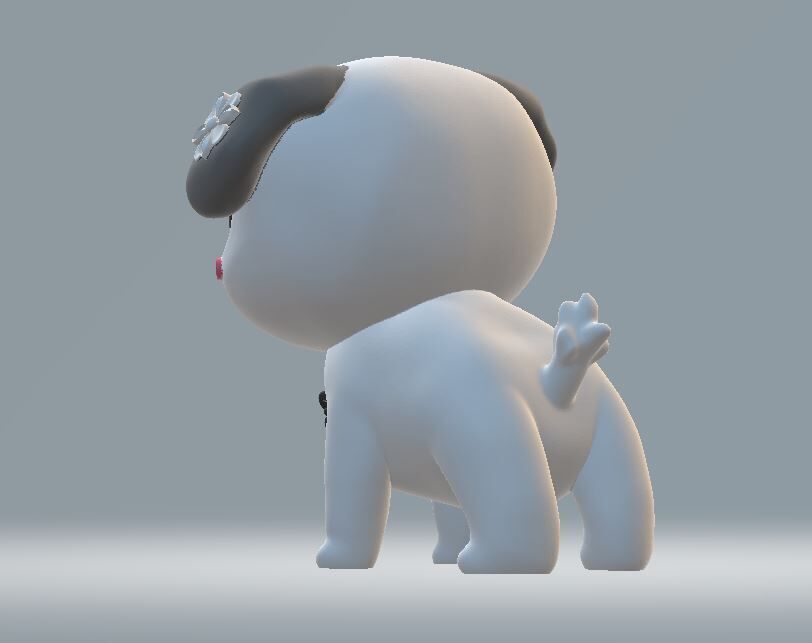 puppy cute dog 3D print model_2