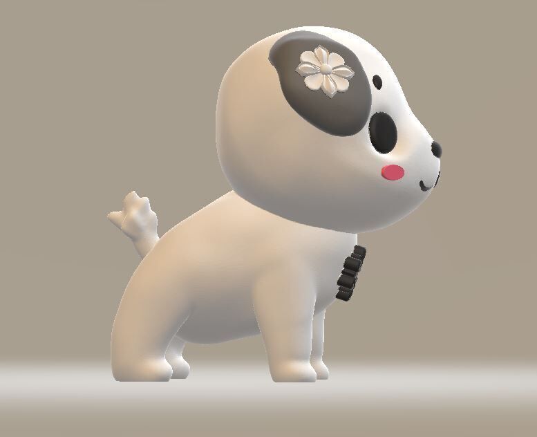 puppy cute dog 3D print model_1