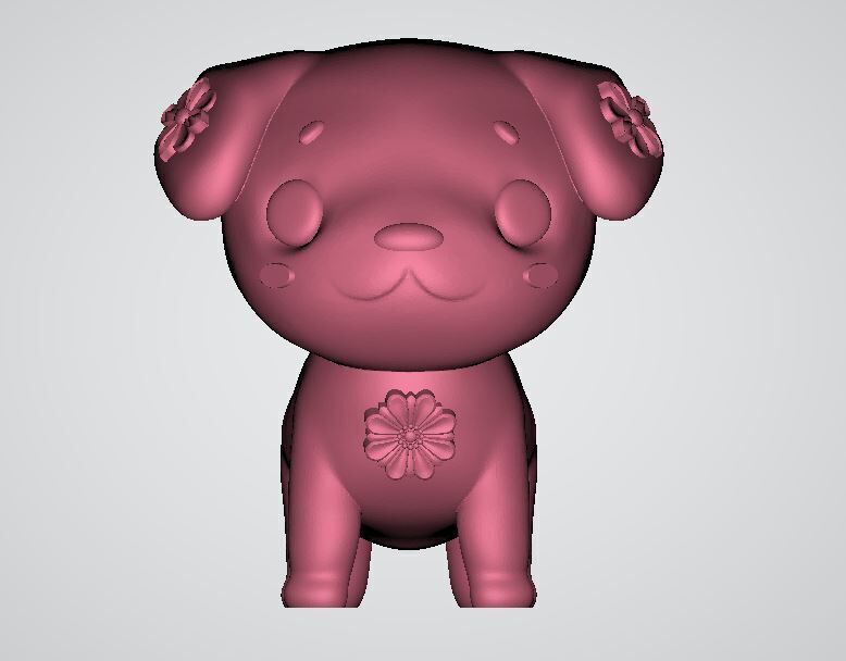 puppy cute dog 3D print model_4