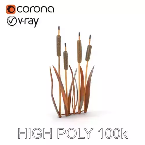 Cattail Reeds Decorative Model Pack