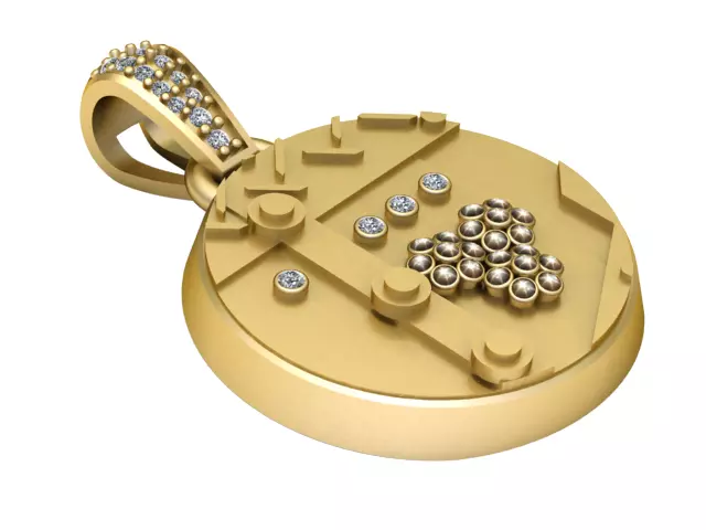 Modern square frame PENDANT 3D print model