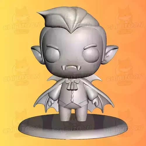 Vladino The Cutest Little Vampire Lord Chibi Kawaii 3D print model