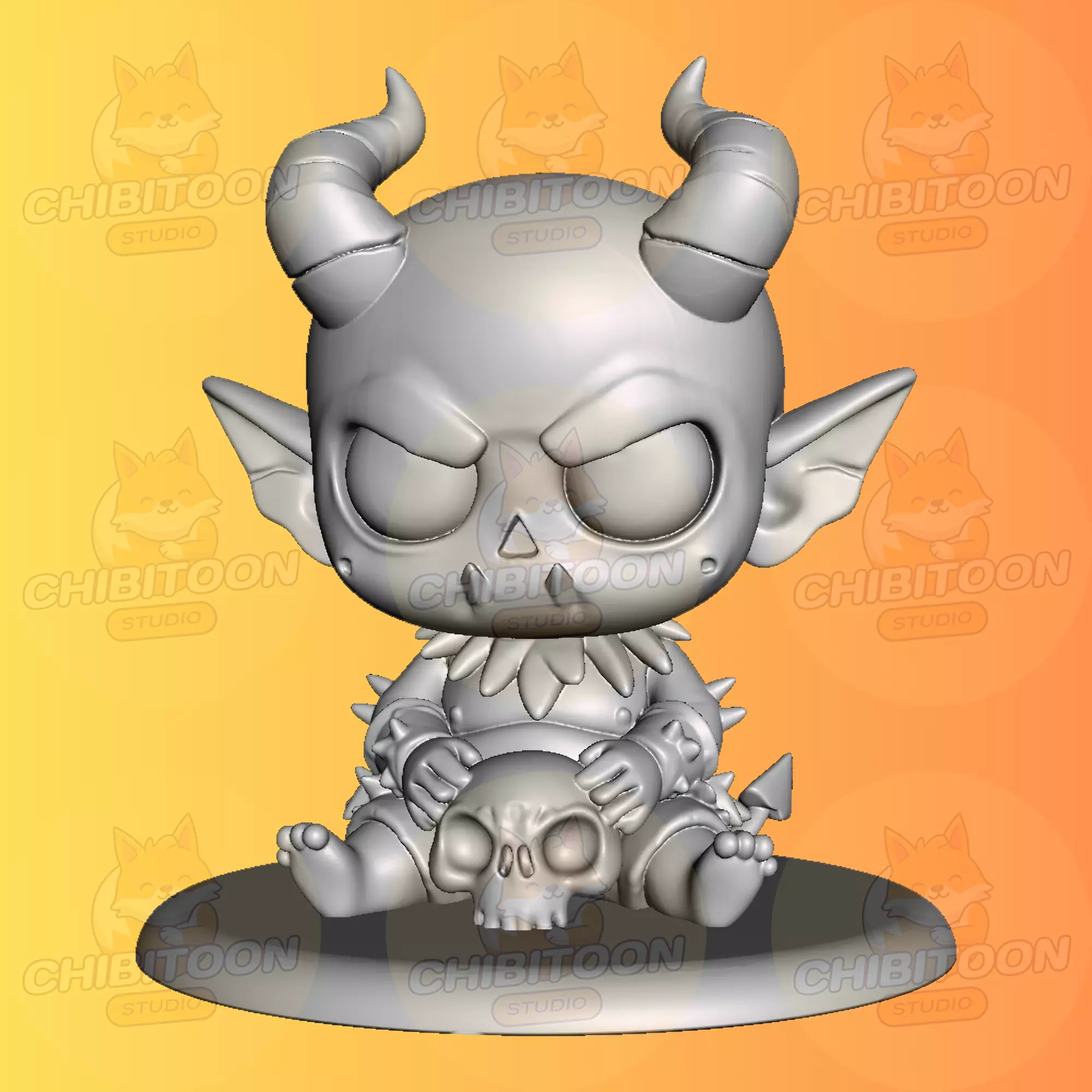 Snaggle The Mischievous Little Demon Chibi Kawaii 3D print model_0
