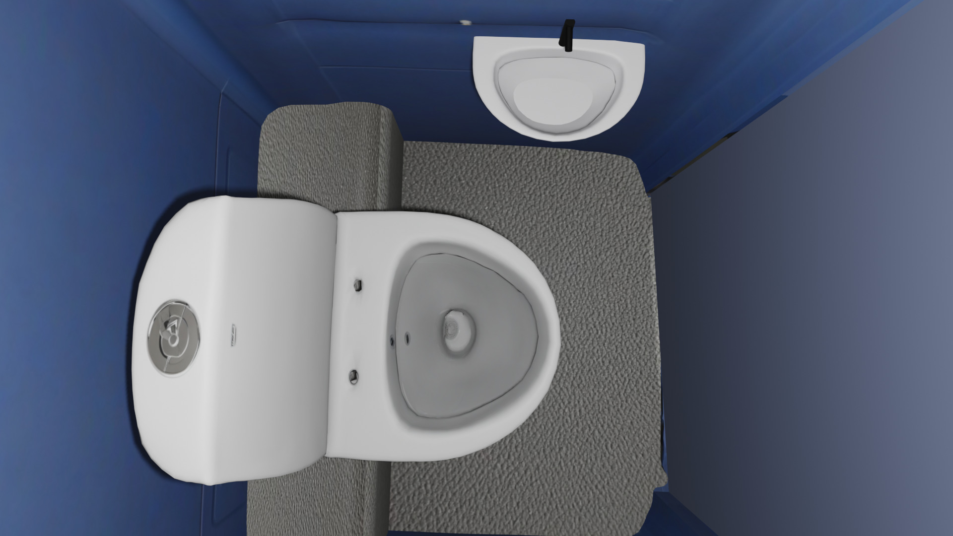 Portable Toilet - Rigged  Low-poly 3D model_7