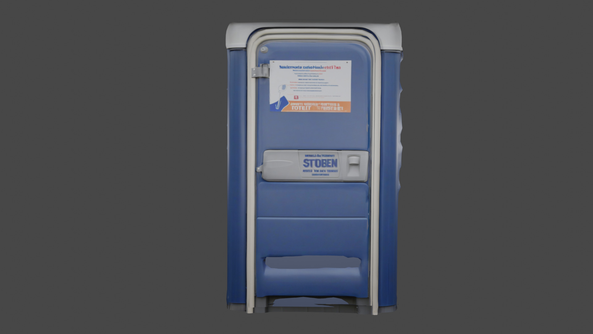 Portable Toilet - Rigged  Low-poly 3D model_1