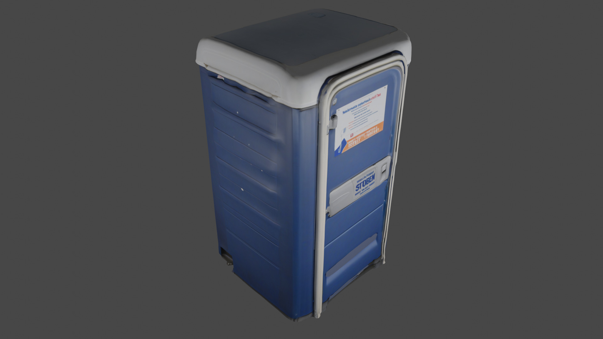 Portable Toilet - Rigged  Low-poly 3D model_10